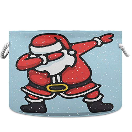 Visesunny Collssable Cability סל חג המולד סנטה קלאוס רוקד את בגדי השלג בגדי צעצועים פטיש עם ידיות כותנה עמידות