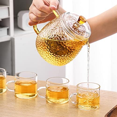 HDRZR כוס זכוכית בסגנון יפנית כוס תה הפרדת תה סט סט סט בית שולחן תה קטן משרד משרד סט שלם
