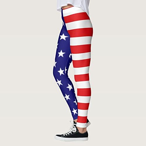 מכנסי יוגה מיאשוי נשים יום עצמאות לנשים של אמריקאי 4 של יולי הדפסת חותלות בתוספת גודל קיץ תלבושות עבור