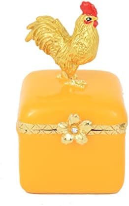 פנג שואי תרנגול זהב אפרסק אפרס קופסת אוצר