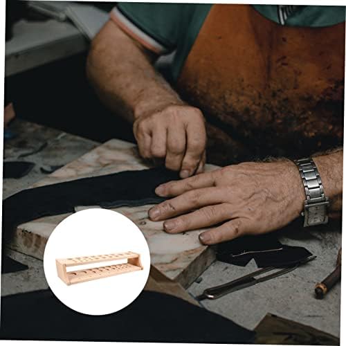 מארגן SewACC קופסאות עור כלים עור אחסון מדף סל כלי מארגן כלי עץ אחיז
