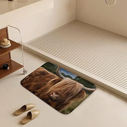 מצחיק סקוטי היילנד פרה אמבטיה מחצלת פראי בעלי החיים אמבטיה שטיחים רך החלקה סופגת רחיץ אמבטיה שטיחים לאמבטיה