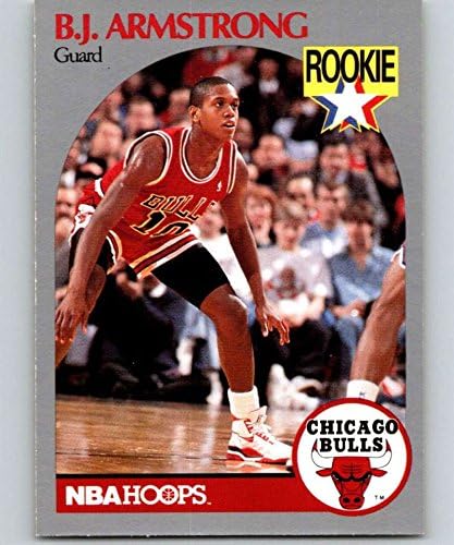1990-91 Hoops כדורסל 60 B.J. Armstrong RC טירון כרטיס שיקגו בולס