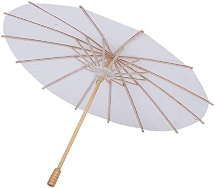 מטרייה דקורטיבית לחתונה של Aoutecen, קישוט אידיאלי מטרייה לבנה נייר טישו איכותי לקוספליי לסצנת במה
