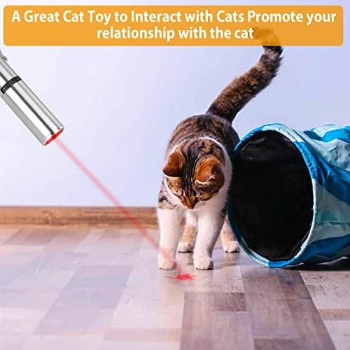צעצועים לחתולים לחתולים מקורה מצביע צעצועי חתלתול לחתולים למשחק אינטראקטיבי, הקרנת LED של פנס חתול, USB נטענת כלב