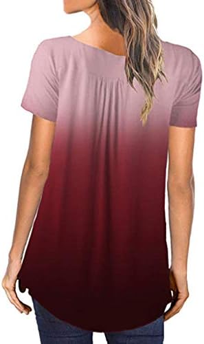 חולצת טי של צוואר הנשים חולצת שרוול קצר חולצות בלוק צבע חולצות חולצות חולצות מזדמנים מסתירות בגדי בטן
