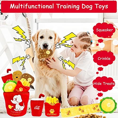 Cuuoot Snuffle Dog צעצועים, צעצועי פאזל לכלבים, צעצועי כלבים אינטראקטיביים, העשרה טפלו בצעצועים לכלבים לכלבים קטנים,
