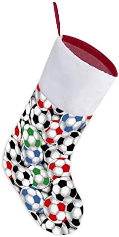 כדורגל כדורגל גרבי גרבי חג המולד עם אח קטיפה תלויים לעיצוב עץ חג המולד