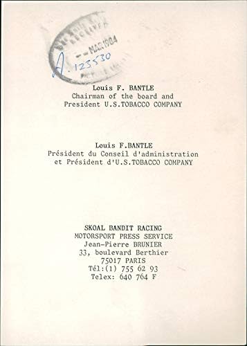 תצלום וינטג 'של לואי פ. בנטל נשיא חברת הטבק האמריקאית.