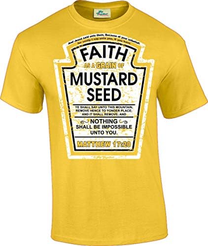 ירך יחד אמונה כמו גרגר של חרדל זרע נוצרי פרודיה חולצה