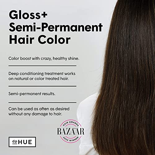 דפיו גלוס + - חום בינוני מגניב, 7.8 אונקיות-צבע שיער חצי קבוע לחיזוק צבע ומרכך עמוק-שפר והעמיק שיער טבעי או מטופל בצבע-ללא