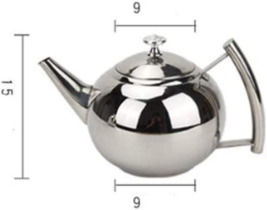 סיר תה מפלדת אל חלד מודרנית עם חומר נשלף נשלף לשקיות עלים ותה, קומקום עמיד בחום