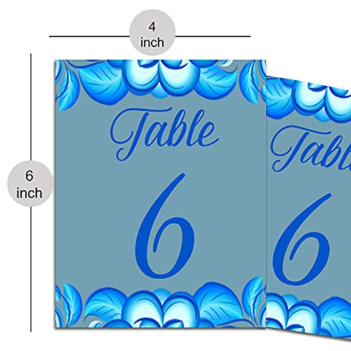 מספרי טבלת נייר קישוט ביתי מעדיפים סימנים של סימנים לקלייטרינג קבלת טבלת טבלת טבלת 1-50 מספרים - כחול אפרפר