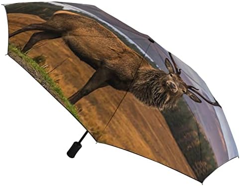 דולר סקוטי מטריה אוטומטית מטריה מתקפלת ניידת נגד אולטרה סגול מטריות נסיעות עמידות למים ואטומות לרוח פתיחה/סגירה אוטומטית