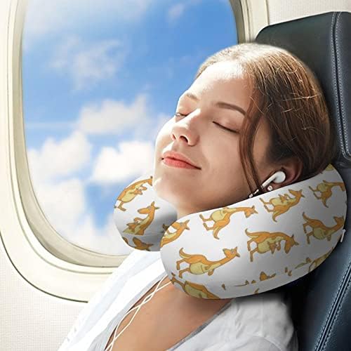 קנגורואים מצחיקים נוסעים צוואר זיכרון זיכרון קצף טיסת ראש משענת שינה תמיכה בראשו למשרד מכוניות מטוס