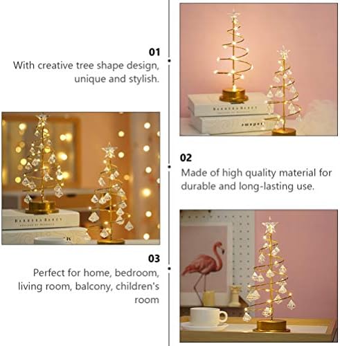 טוינדונה עץ חג המולד מנורה מנורה עליונה עץ קריסטל עץ עץ בונסאי מנורת שולחן עץ