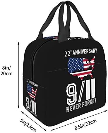 SWPWAB 911 לעולם אל תשכח 22 שנה לנייר נייד נייד לתיק בנטו מבודד מעובה לגברים ולנשים כאחד