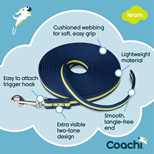 חברת אימונים של חברת Coachi Coachi 5M, אימונים בטוחים בחוץ, אימוני זיכרון, סוציאליזציה של כלבים וגורים, קל משקל, רך להחזקה,