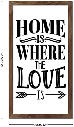 פסוקי כתבי הקודש 22x12in שלט קיר תלוי ציטוטים חיוביים ציטוטים משפחתיים בית הם המקום בו האהבה היא מסגרת משמש לוחית עץ ליום הולדת