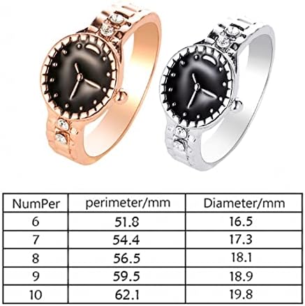 טבעת אופנה יצירתית שעון צורה טבעת לנשים גברים אצבעות צפו בציר טבעת וינטג 'אירוסין ליום הולדת מתנות אביזרים מתנות