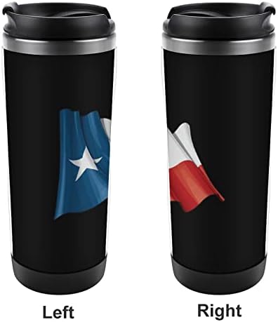 טקסס מנופף בספלי קפה טיולים עם טקסס עם כוסות מבודדות מכסה בקבוק מים קיר כפול