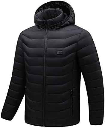 מעילי חימום לחורף מעיל מעיל מחומם בחורף אפוד ברדס עם גברים חמים יותר חמים יותר משקל קל משקל