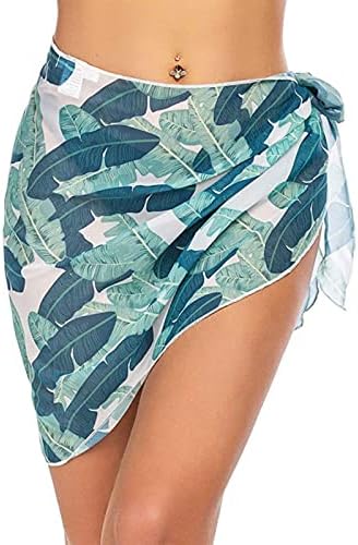 נשים קצר סרונג כורכת חוף חצאית צרוף ביקיני כורכת שיפון כיסויים עבור בגדי ים 2023