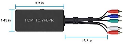 HDMI ל- 720p YPBPR VIDEO SCALER HDMI ל- YPBPR 5RCA ממיר HDMI ל- 1080p וידאו + R/L. תמיכה ב- PS2 PS3, PS4.