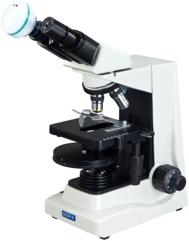 OMAX 40X-1600X מתקדם משקפת משקפת מיקרוסקופ תרכובת עם ערכת ניגודיות שלב צריח ומצלמת USB 2.0MP