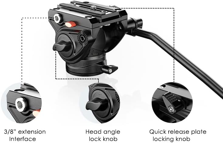 אלומיניום קוואד צינור מקצועי 72 אינץ 'חצובה עבור Canon Vixia HF R800