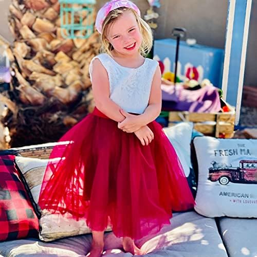 פרח ילדה שמלה ללא שרוולים ילדים תחרה מסיבת יום הולדת חג המולד ראשית הקודש שמלות