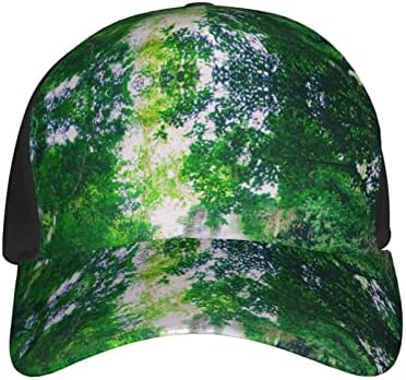 מפל בג ' ונגל מודפס בייסבול כובע, מתכוונן אבא כובע, מתאים לכל מזג האוויר ריצה ופעילויות חוצות שחור