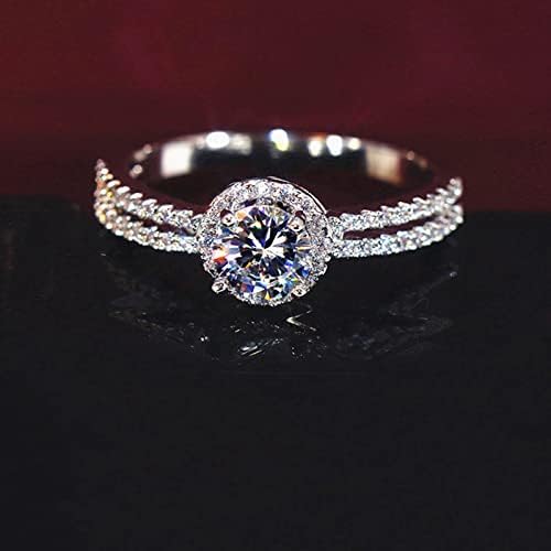 אירוסין חתונה טבעת יצירתי עגול חבילה זירקון נשים של טבעת לנשים לב הבוהן טבעת