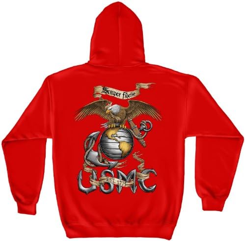 חולצת זיעה של חיל הים של חיל הים נשר USMC אדום MM107RSW