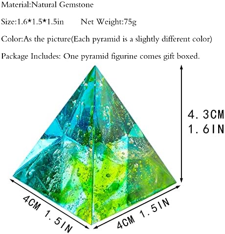 פירמידה של צ'אקרה ריפוי אורגון עם גבישי ריפוי ואבנים פירמידה אורגונה למתח מחולל אנרגיה חיובי להפחית מתנה בעבודת