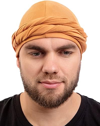 סאטן משי מרופד טורבן עוטף כובע גולגולת מראש לגברים ונשים, מכסה שיער שינה מכסה במבוק רך חומר חיצוני