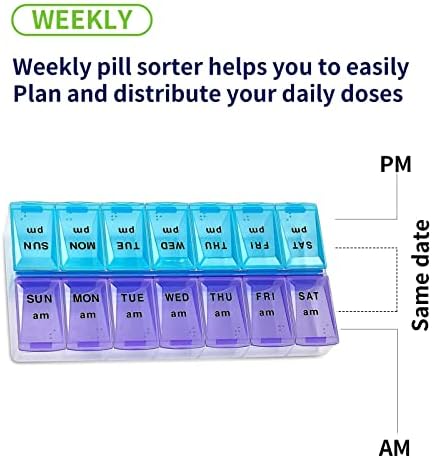 רפואת גלולת הפילבוקס מקרי קשישים - שבועי הגלולה ארגונית הגלולה מארגני תרופות מתקן 2-פעמים - ביום 7 יום, גלולת מכשירי לקשישים,נייד