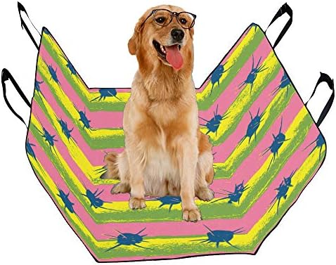מותאם אישית קקטוס ירוק צמח פרחים טרי הדפסת רכב מושב מכסה לכלבים עמיד למים החלקה עמיד רך לחיות מחמד רכב