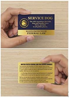 רצועת כלבים של שירות - תג צווארון כלבים שירות - חמישה כרטיסי החוק הפדרליים של כלבי כלבים
