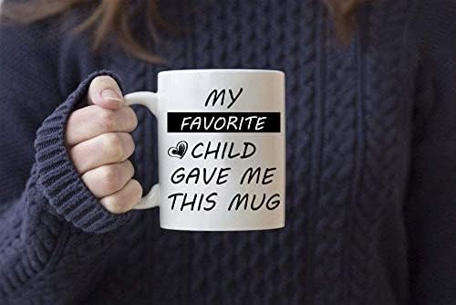 הילד האהוב עלי נתן לי את ספל הקפה המהנה הזה-המתנה הטובה ביותר לאבא ואמא, מתיחות מבת, בן, ילד, רעיונות למתנות ליום