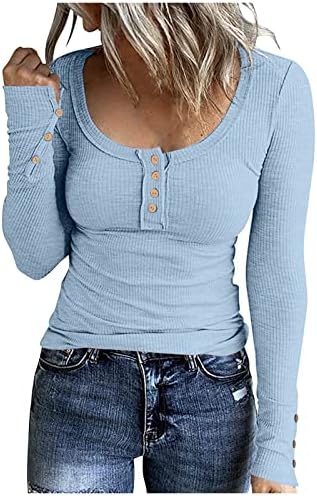 סוודר סוודרים לנשים צמרות שרוול ארוך חולצות מזדמן כפתור חולצות בסיסיות סרוגות בסיסיות סרוגות