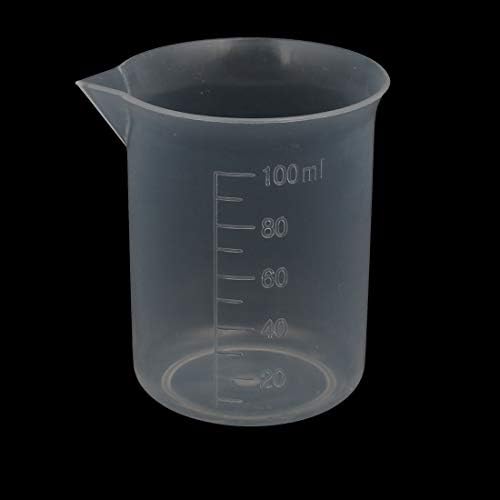 AEXIT 5 PCS מד 100 מל מעבדה PP מיכל נוזלי פלסטיק מיכל מדידת כוס כוס נקה