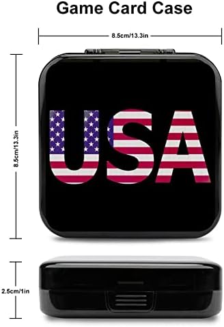אמריקאי דגל משחק כרטיס מקרה עמיד הלם משחק כרטיס אחסון מחזיק 12 חריצי אחסון מגן תיבת תואם עם מתג משחקים