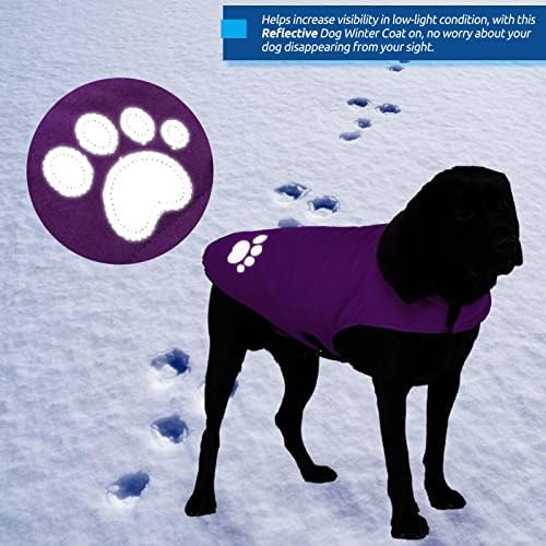 מעיל חורף של כלב קוזון אטום לרוח, מעיל חורף מעיל מזג אוויר קר כלב קל לכלבים קטנים, בינוניים וגדולים, צמר קוטב חיית