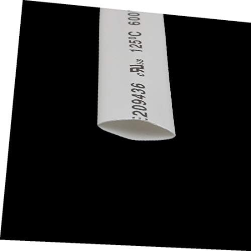 X-DREE אורך 15 ממ 8 ממ דיה פנימי פוליאולפין מבודד חום מבודד חוט צינור חוט גלישה לבן (15 מ 'לונגו 8 ממ דיא דה פנים אנסתו