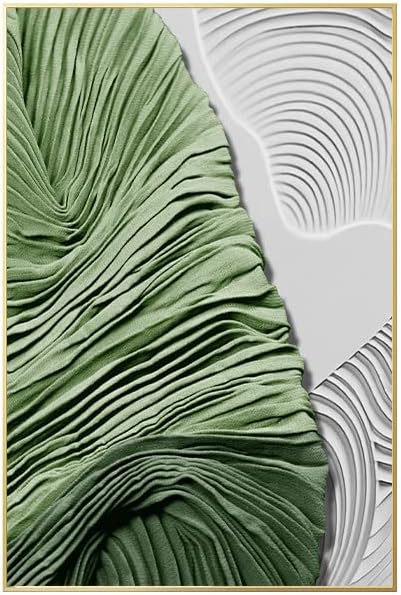 ירוק מרפסת תליית ציור תלת ממדי שמן ציור מרקם מרקם דקורטיבי ציור אטמוספרי רצפת ציור מסדרון קיר נורדי סגנון,