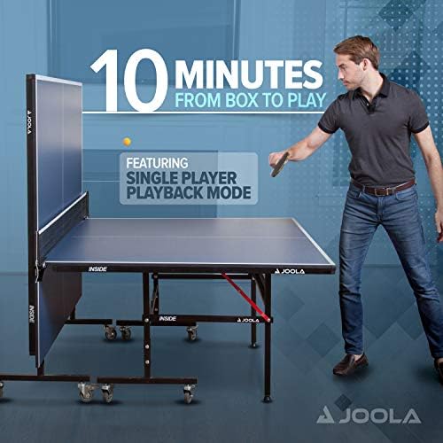 JOOLA Inside - שולחן טניס מקורה שולחן מקורה MDF מקצועי עם מהדק מהיר פינג פונג רשת ופוסט סט - הרכבה קלה של 10 דקות - שולחן