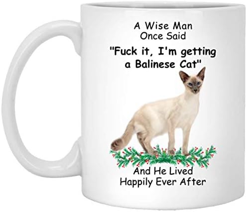 ליאק חתול באלינזי מצחיק איש חכם אחד אמר חג המולד 2023 מתנות ספל קפה לבן 11oz