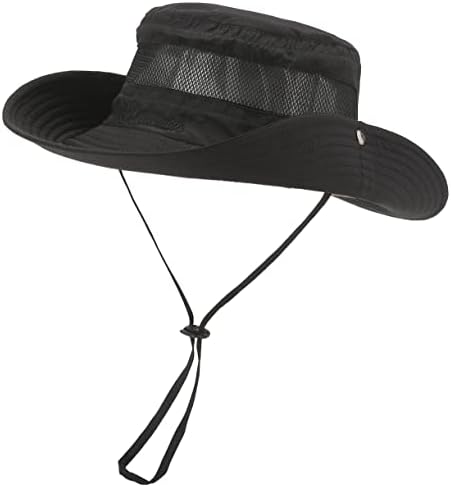 כובעי שמש של Rosdkcru לגברים רחבים שוליים נשים דיג חוף דיג חיצוני ספארי בוני כובע UPF 50+ הגנה מפני שמש