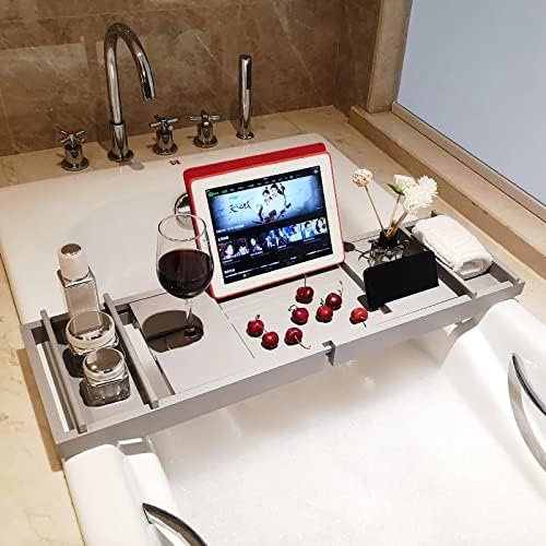 אמבטיה נושא כלים ארגונית להארכה שולחן לוח שולחן חיק אמבטיה אחסון סוגר ניקוז מדף מדף מקלחת